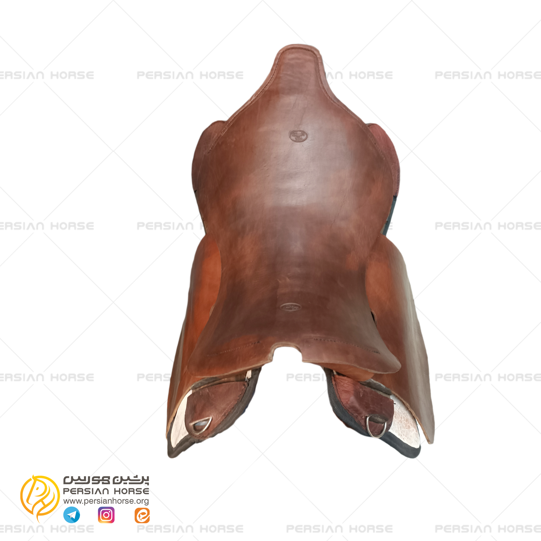 زین اسب چرم گاومیش طرح برنو
