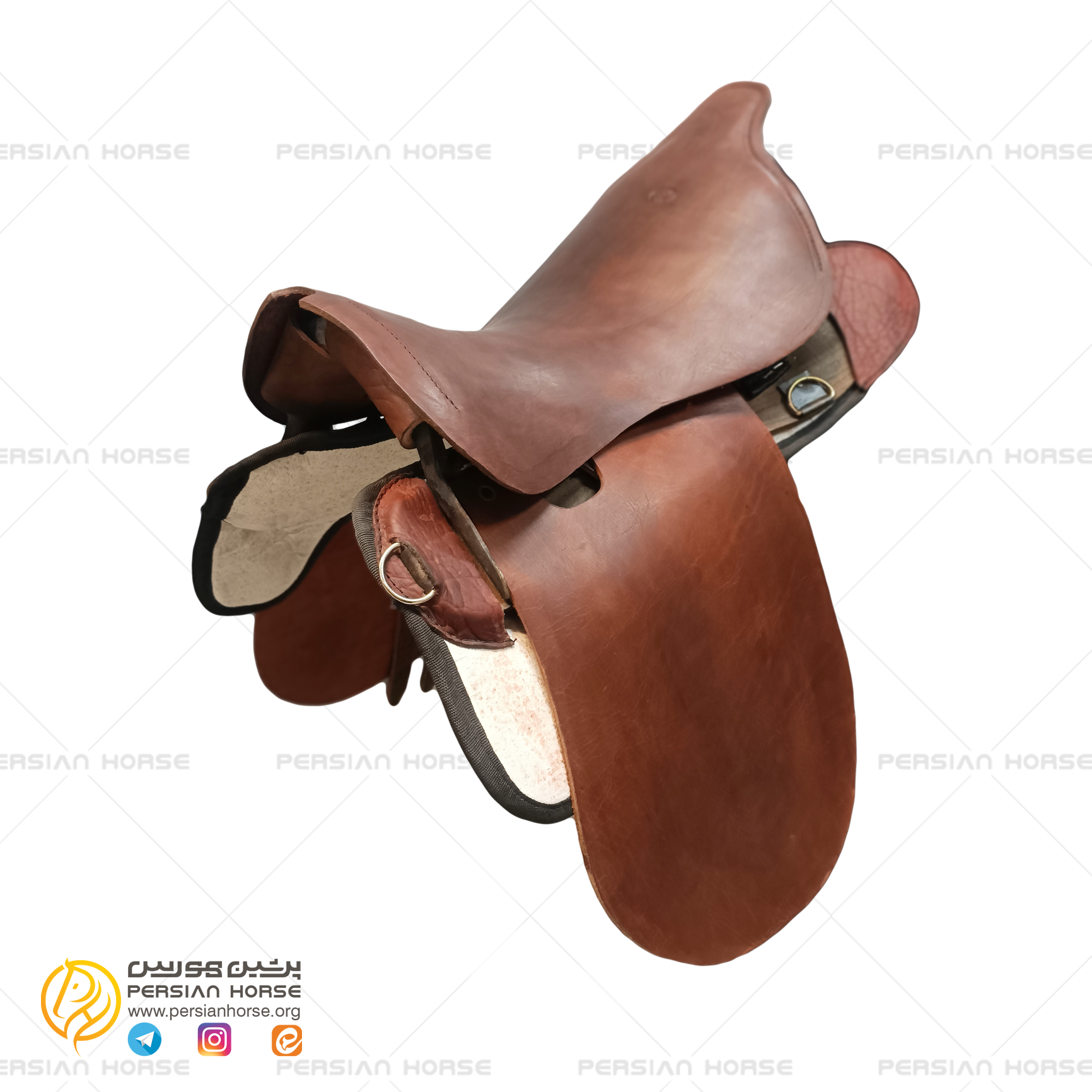 زین اسب چرم گاومیش طرح برنو