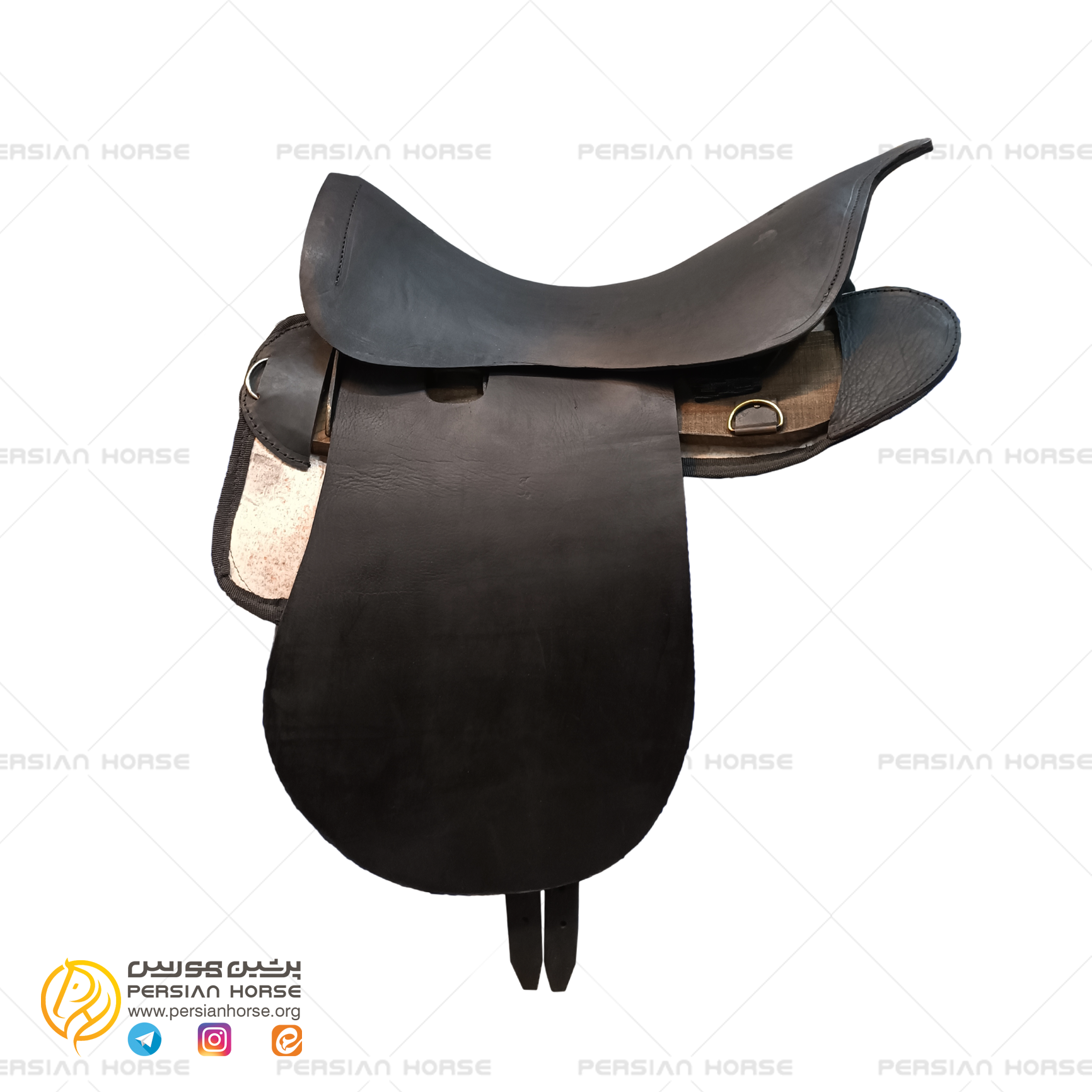 زین اسب چرم گاومیش طرح برنو