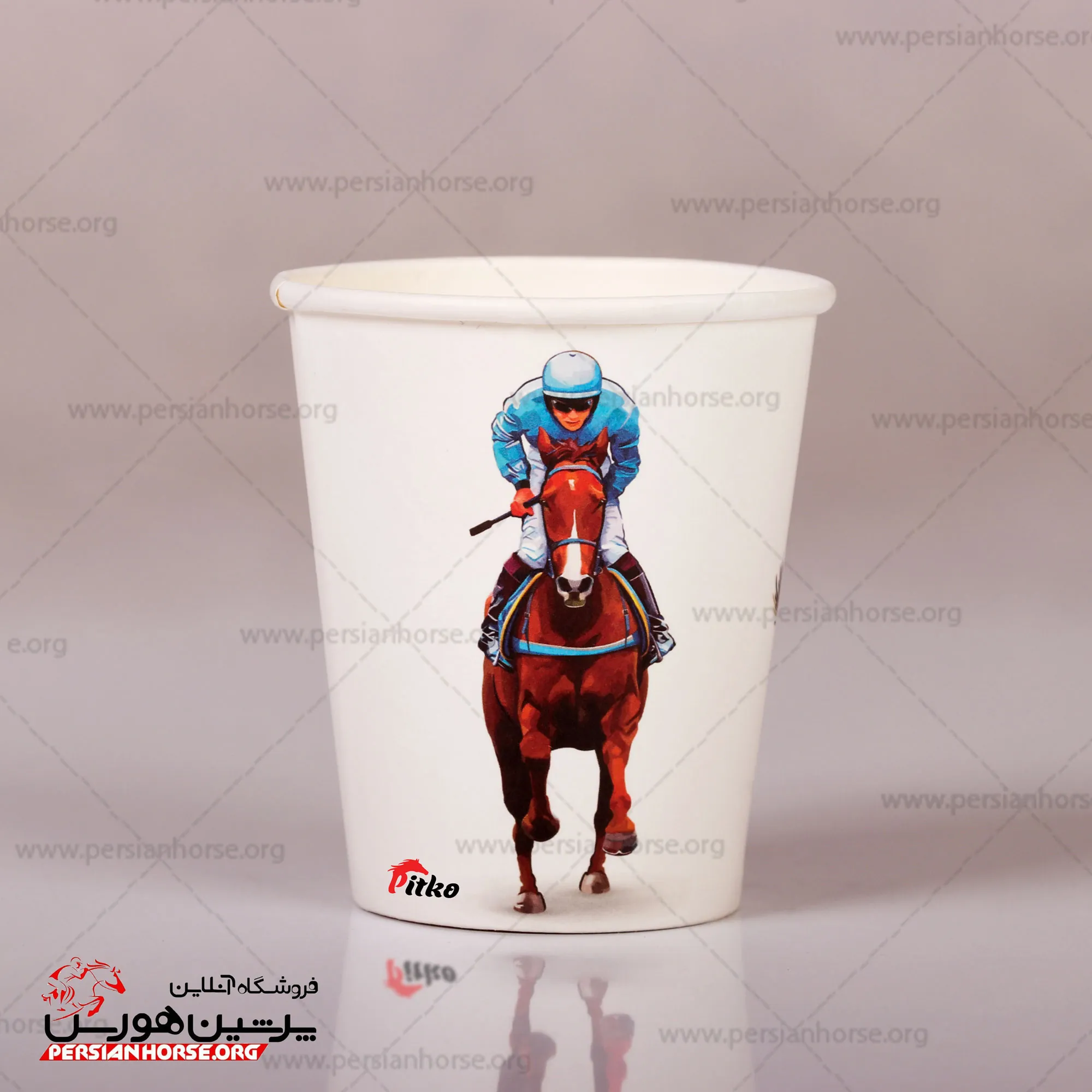 لیوان کاغذی یکبار مصرف اسب کورس ۵۰ عددی