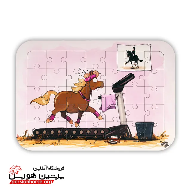پازل چوبی اسب و اسبکش