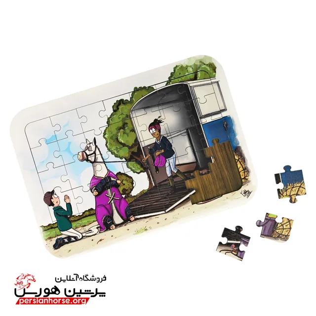 پازل چوبی اسب و اسبکش