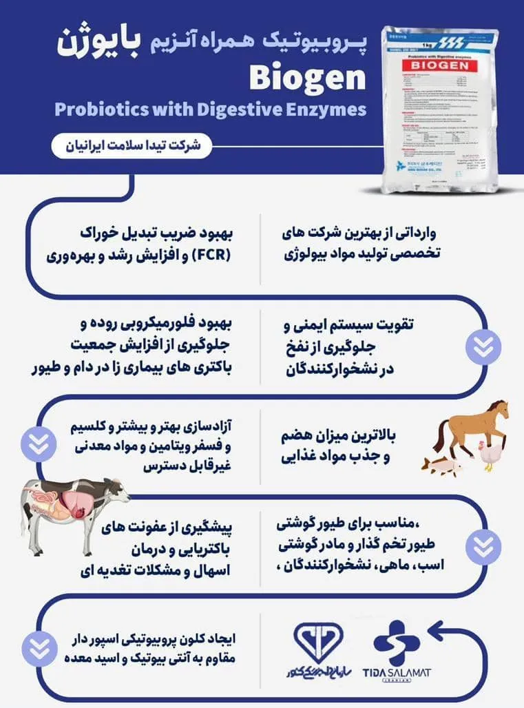 پروبیوتیک و آنزیم بایوژن