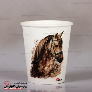 لیوان یکبار مصرف کاغذی اسب زیبایی بسته 50 عددی