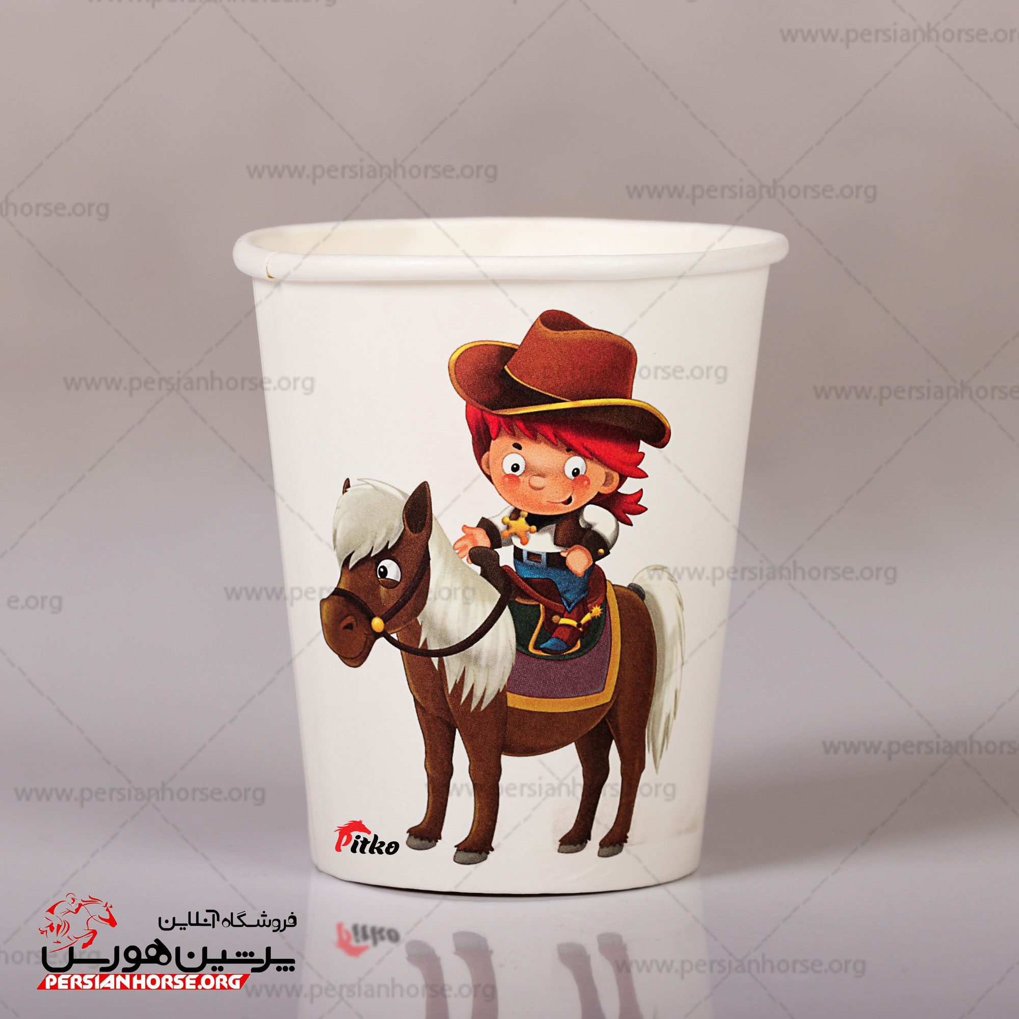 لیوان کاغذی پونی سوار